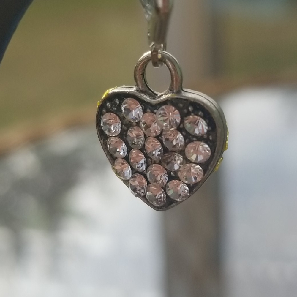 Seasonal whispers crystal heart earrings doubled sided - Picture 4 of 10